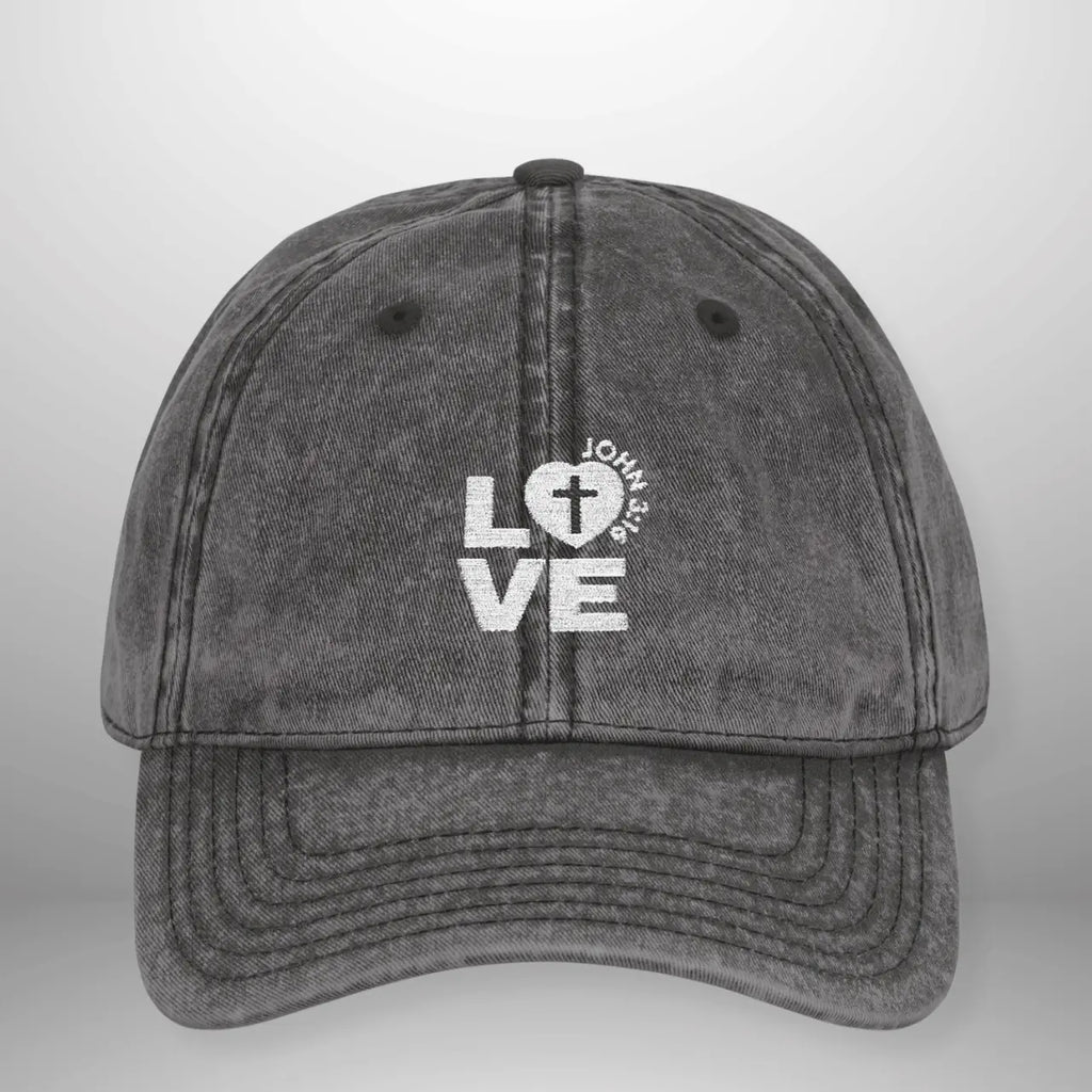 LOVE Vintage Cap | Washed Cotton Adjustable Hat Goshen & Selah Co