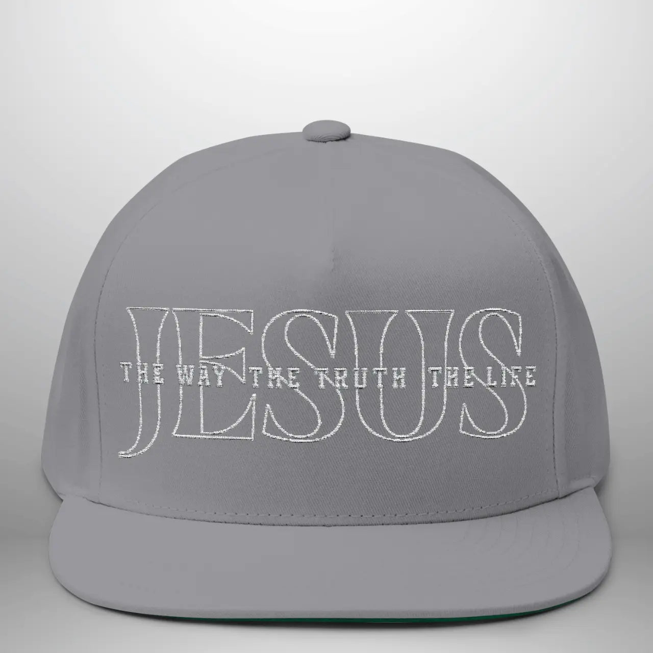 JESUS-The Way, The Truth, The Life | Flat Bill Cap | Five-Panel Snapback | Structured Embroidered Hat Goshen & Selah Co