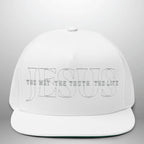 JESUS-The Way, The Truth, The Life | Flat Bill Cap | Five-Panel Snapback | Structured Embroidered Hat Goshen & Selah Co