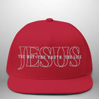 JESUS-The Way, The Truth, The Life | Flat Bill Cap | Five-Panel Snapback | Structured Embroidered Hat Goshen & Selah Co