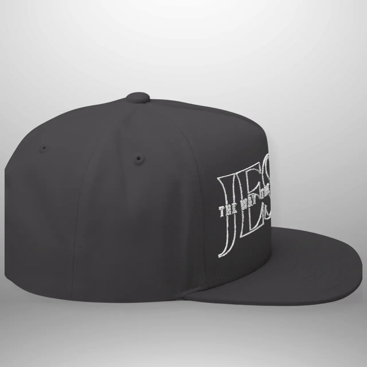 JESUS-The Way, The Truth, The Life | Flat Bill Cap | Five-Panel Snapback | Structured Embroidered Hat Goshen & Selah Co