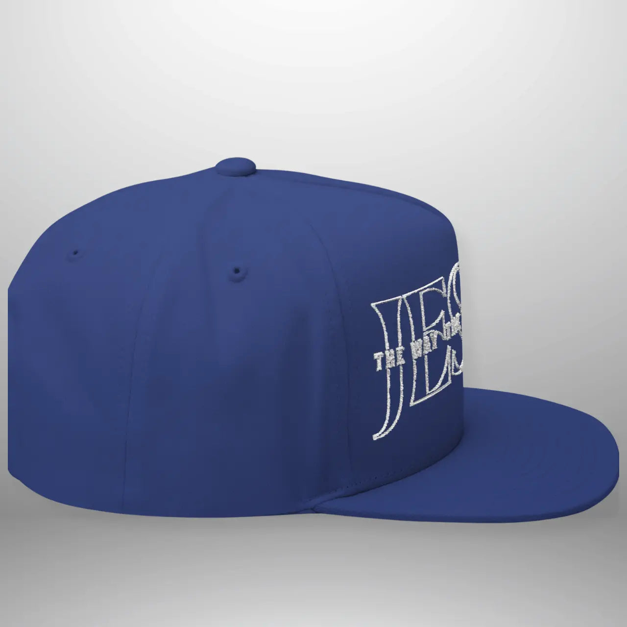 JESUS-The Way, The Truth, The Life | Flat Bill Cap | Five-Panel Snapback | Structured Embroidered Hat Goshen & Selah Co