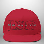 JESUS-The Way The Truth The Life | Flat Bill Cap | Five-Panel Snapback | Structured Embroidered Hat Goshen & Selah Co