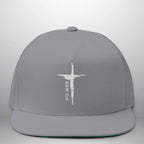 Romans 6:4 Flat Bill Cap | Embroidered Cross Snapback | Structured Five-Panel Hat Goshen & Selah Co