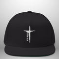Romans 6:4 Flat Bill Cap | Embroidered Cross Snapback | Structured Five-Panel Hat Goshen & Selah Co
