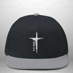 Romans 6:4 Flat Bill Cap | Embroidered Cross Snapback | Structured Five-Panel Hat Goshen & Selah Co