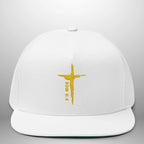 Romans 6:4 Flat Bill Cap | Embroidered Cross Snapback | Structured Five-Panel Hat Goshen & Selah Co