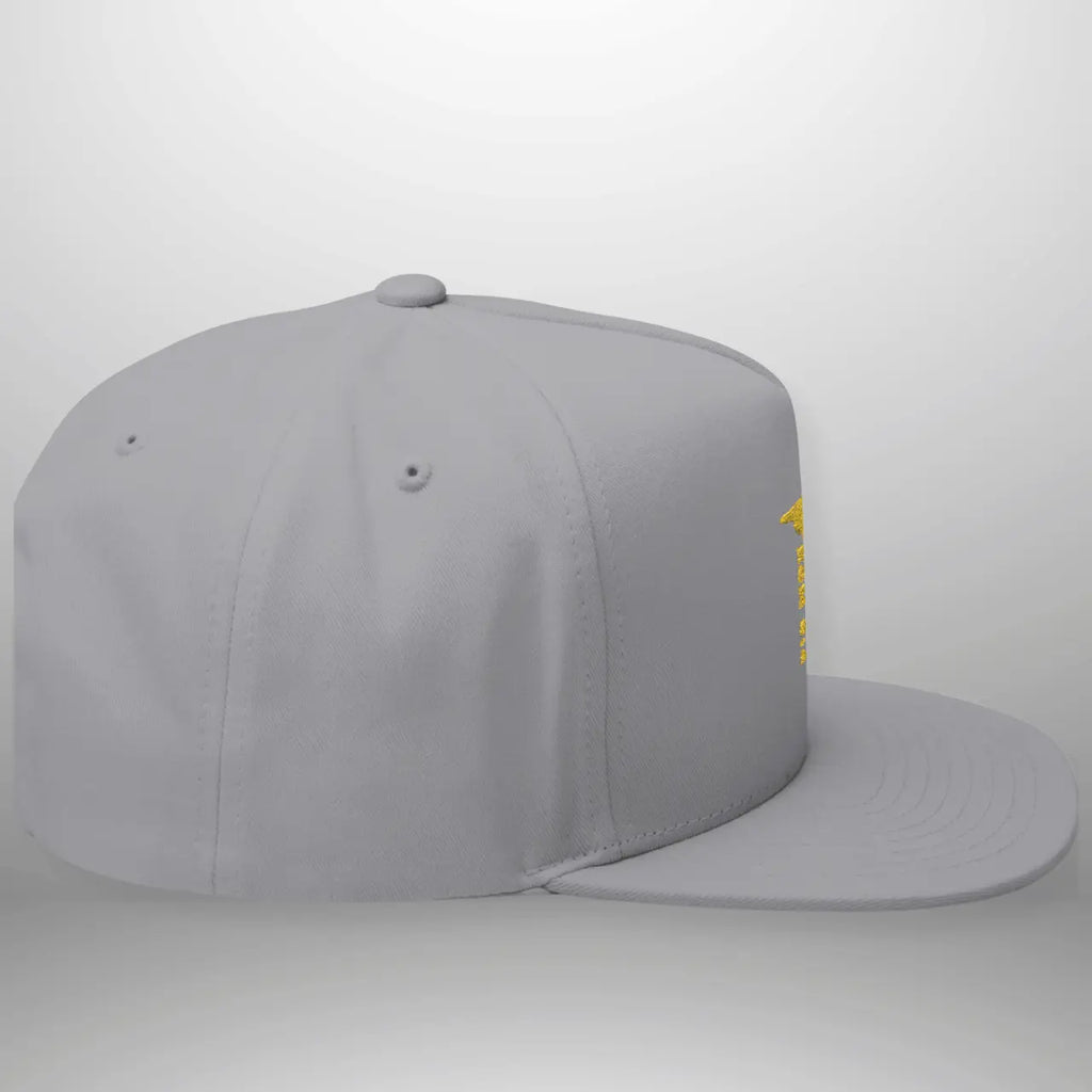Romans 6:4 Flat Bill Cap | Embroidered Cross Snapback | Structured Five-Panel Hat Goshen & Selah Co