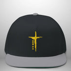 Romans 6:4 Flat Bill Cap | Embroidered Cross Snapback | Structured Five-Panel Hat Goshen & Selah Co