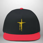 Romans 6:4 Flat Bill Cap | Embroidered Cross Snapback | Structured Five-Panel Hat Goshen & Selah Co