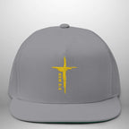 Romans 6:4 Flat Bill Cap | Embroidered Cross Snapback | Structured Five-Panel Hat Goshen & Selah Co