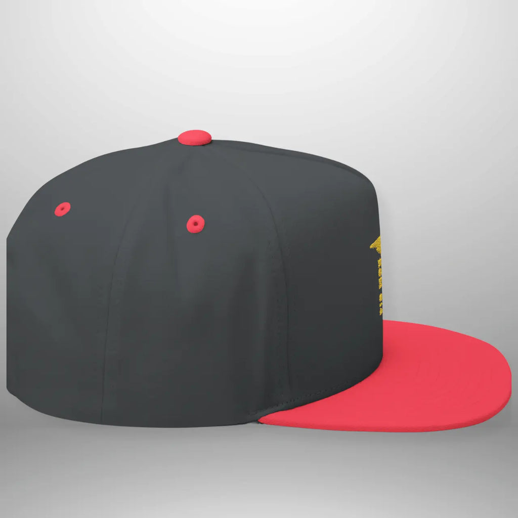 Romans 6:4 Flat Bill Cap | Embroidered Cross Snapback | Structured Five-Panel Hat Goshen & Selah Co