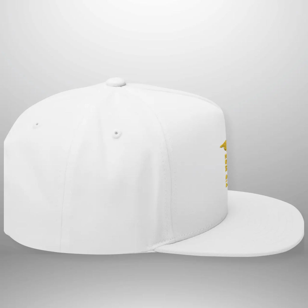 Romans 6:4 Flat Bill Cap | Embroidered Cross Snapback | Structured Five-Panel Hat Goshen & Selah Co