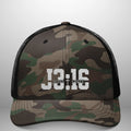 JOHN 3:16 Jesus Saves Camo Trucker Hat | Adjustable Snapback Cap Goshen & Selah Co
