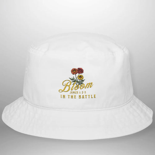 Bloom in the Battle Bucket Hat | Vintage Cotton Everyday Hat Goshen & Selah Co