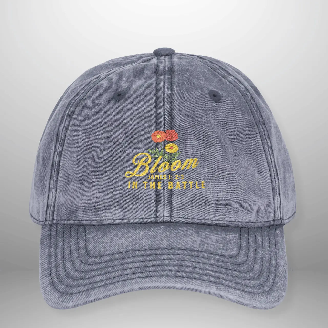 Bloom in the Battle Vintage Cap | Washed Cotton Adjustable Hat Goshen & Selah Co