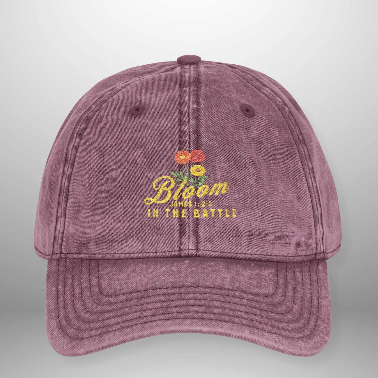 Bloom in the Battle Vintage Cap | Washed Cotton Adjustable Hat Goshen & Selah Co