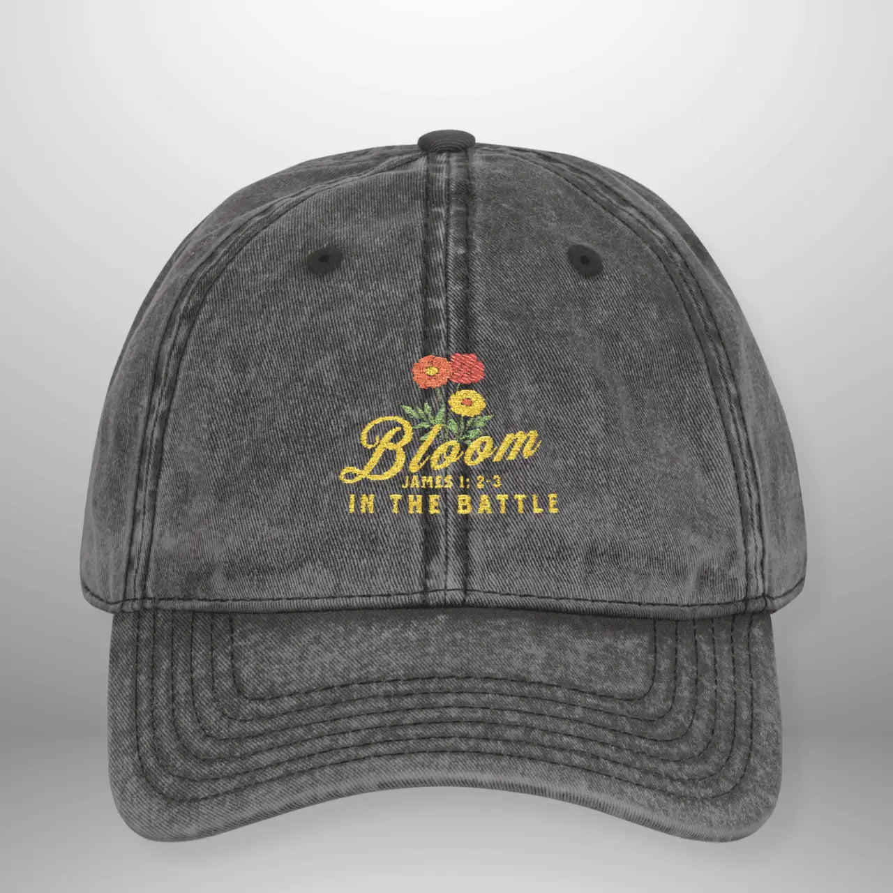 Bloom in the Battle Vintage Cap | Washed Cotton Adjustable Hat Goshen & Selah Co