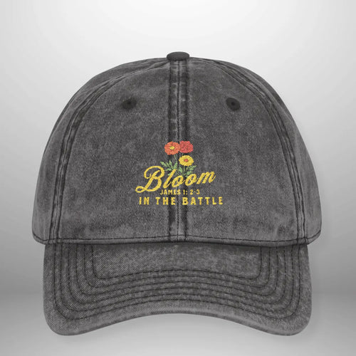 Bloom in the Battle Vintage Cap | Washed Cotton Adjustable Hat Goshen & Selah Co