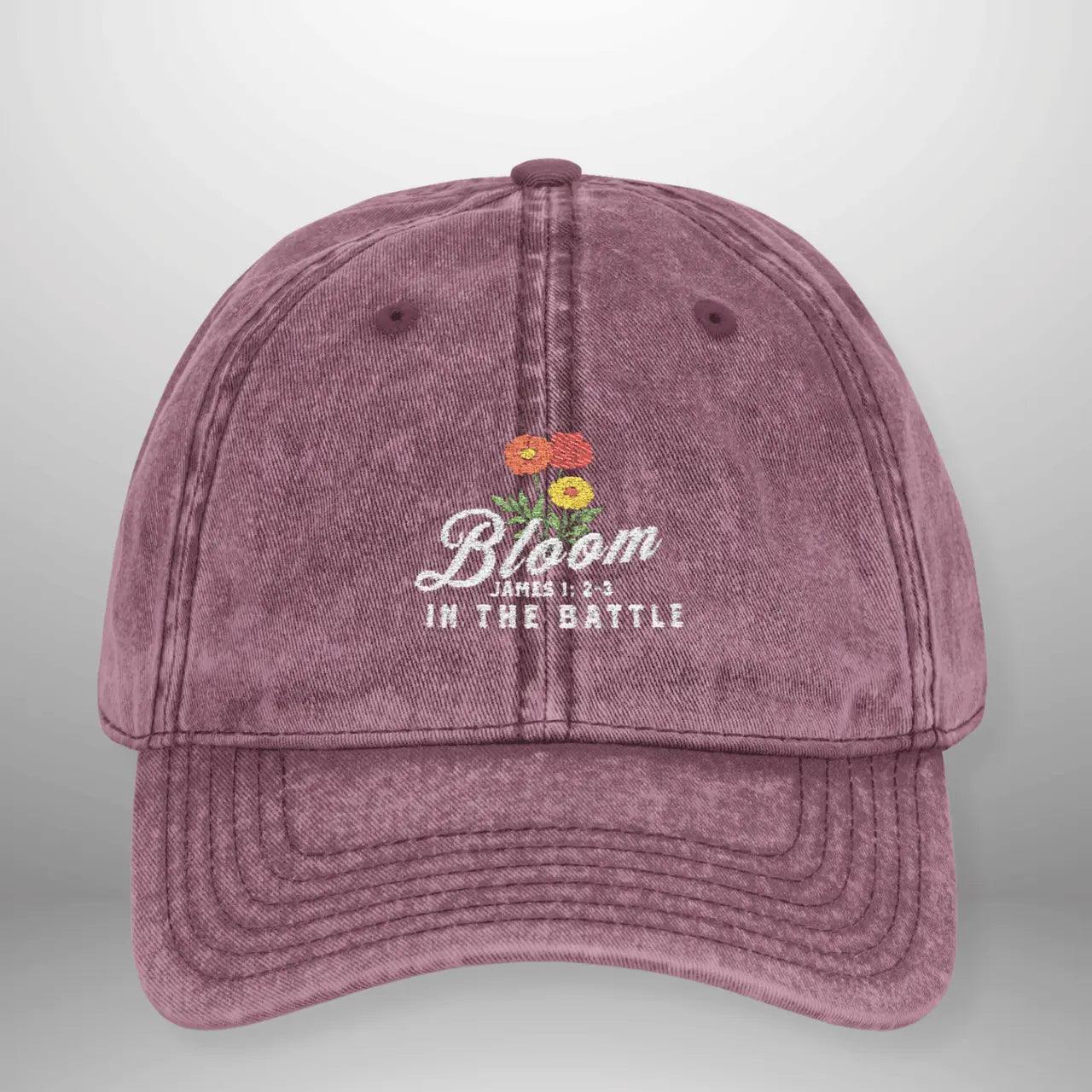 Bloom in the Battle Vintage Cap | Washed Cotton Adjustable Hat Goshen & Selah Co