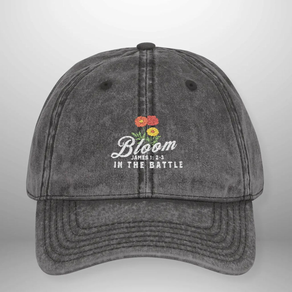 Bloom in the Battle Vintage Cap | Washed Cotton Adjustable Hat Goshen & Selah Co