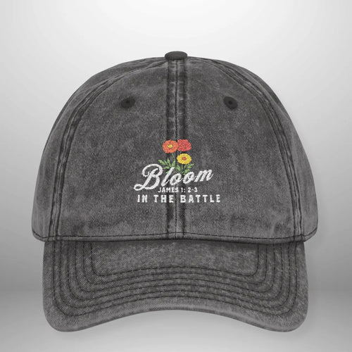 Bloom in the Battle Vintage Cap | Washed Cotton Adjustable Hat Goshen & Selah Co