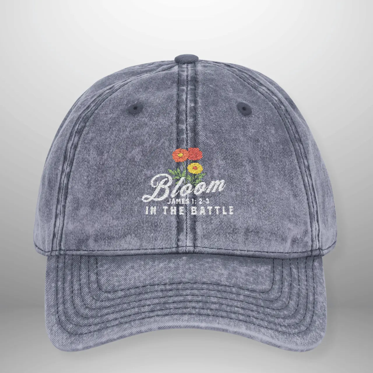 Bloom in the Battle Vintage Cap | Washed Cotton Adjustable Hat Goshen & Selah Co