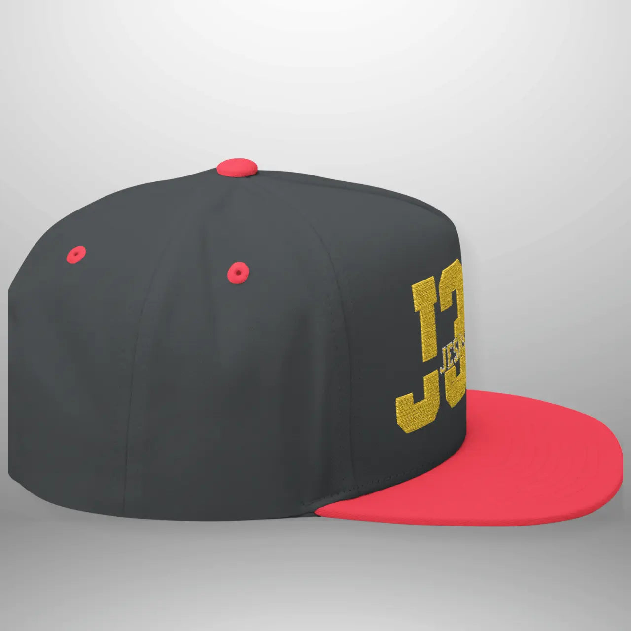 JOHN 3:16 JESUS SAVES Flat Bill Cap | Structured Five-Panel Snapback Hat Goshen & Selah Co