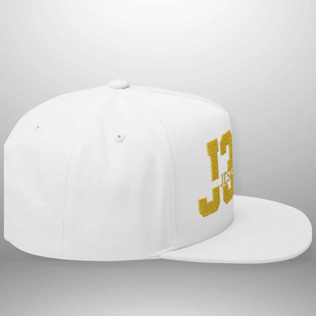 JOHN 3:16 JESUS SAVES Flat Bill Cap | Structured Five-Panel Snapback Hat Goshen & Selah Co
