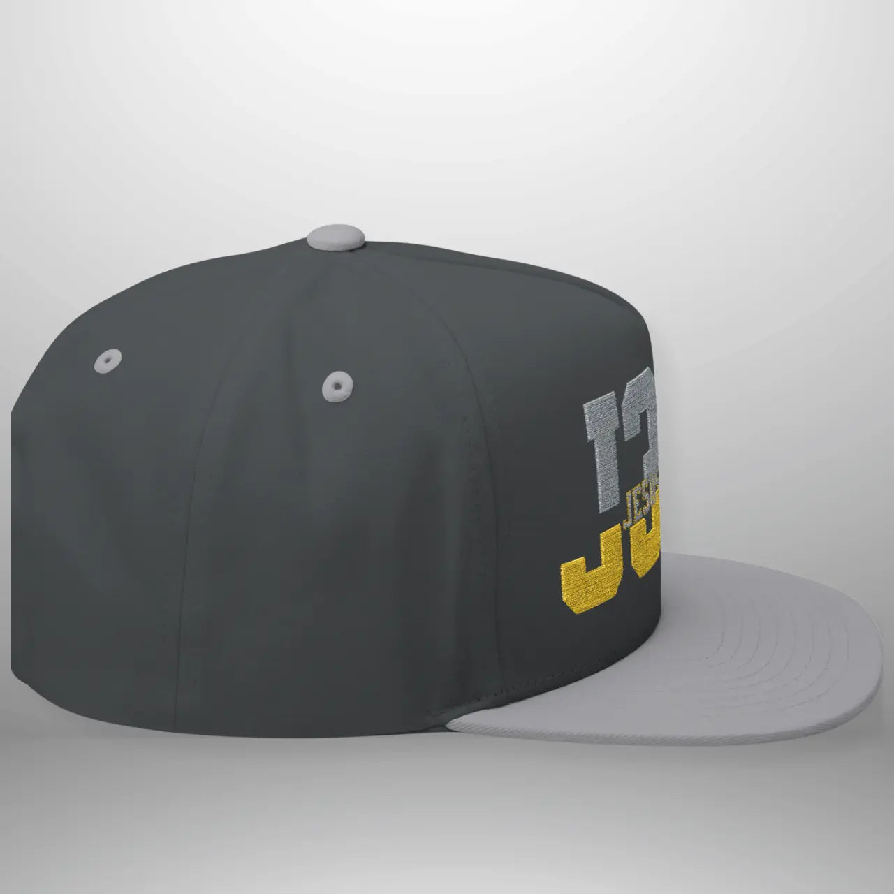 JOHN 3:16 JESUS SAVES Flat Bill Cap | Structured Five-Panel Snapback Hat Goshen & Selah Co