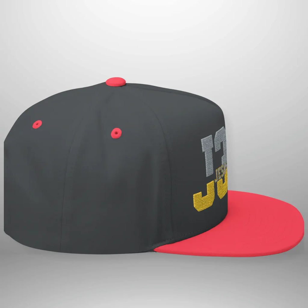 JOHN 3:16 JESUS SAVES Flat Bill Cap | Structured Five-Panel Snapback Hat Goshen & Selah Co