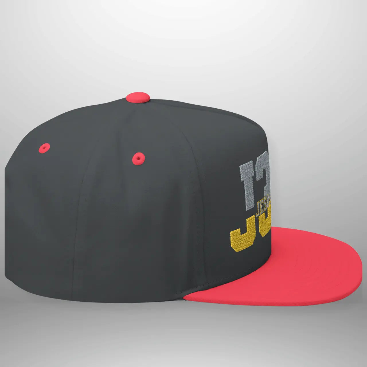 JOHN 3:16 JESUS SAVES Flat Bill Cap | Structured Five-Panel Snapback Hat Goshen & Selah Co