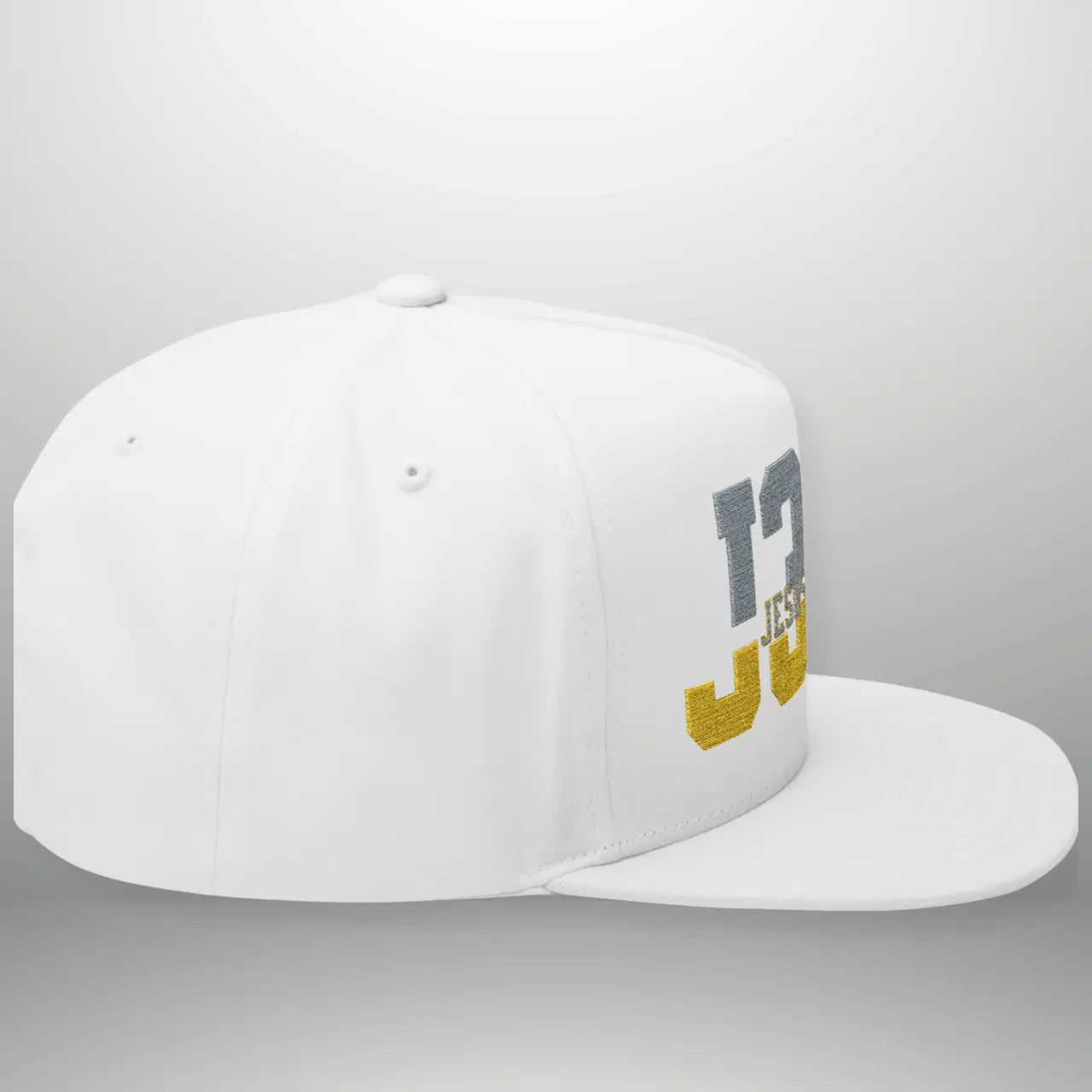 JOHN 3:16 JESUS SAVES Flat Bill Cap | Structured Five-Panel Snapback Hat Goshen & Selah Co