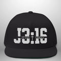 JOHN 3:16 JESUS SAVES Flat Bill Cap | Structured Five-Panel Snapback Hat Goshen & Selah Co