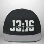 JOHN 3:16 JESUS SAVES Flat Bill Cap | Structured Five-Panel Snapback Hat Goshen & Selah Co