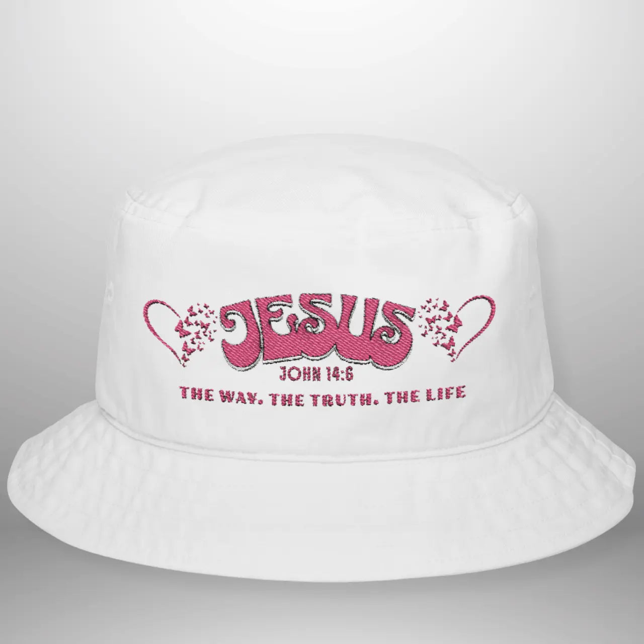 JOHN 14:6 Jesus, The Way The Truth The Life Bucket Hat | Vintage Cotton Hat Goshen & Selah Co
