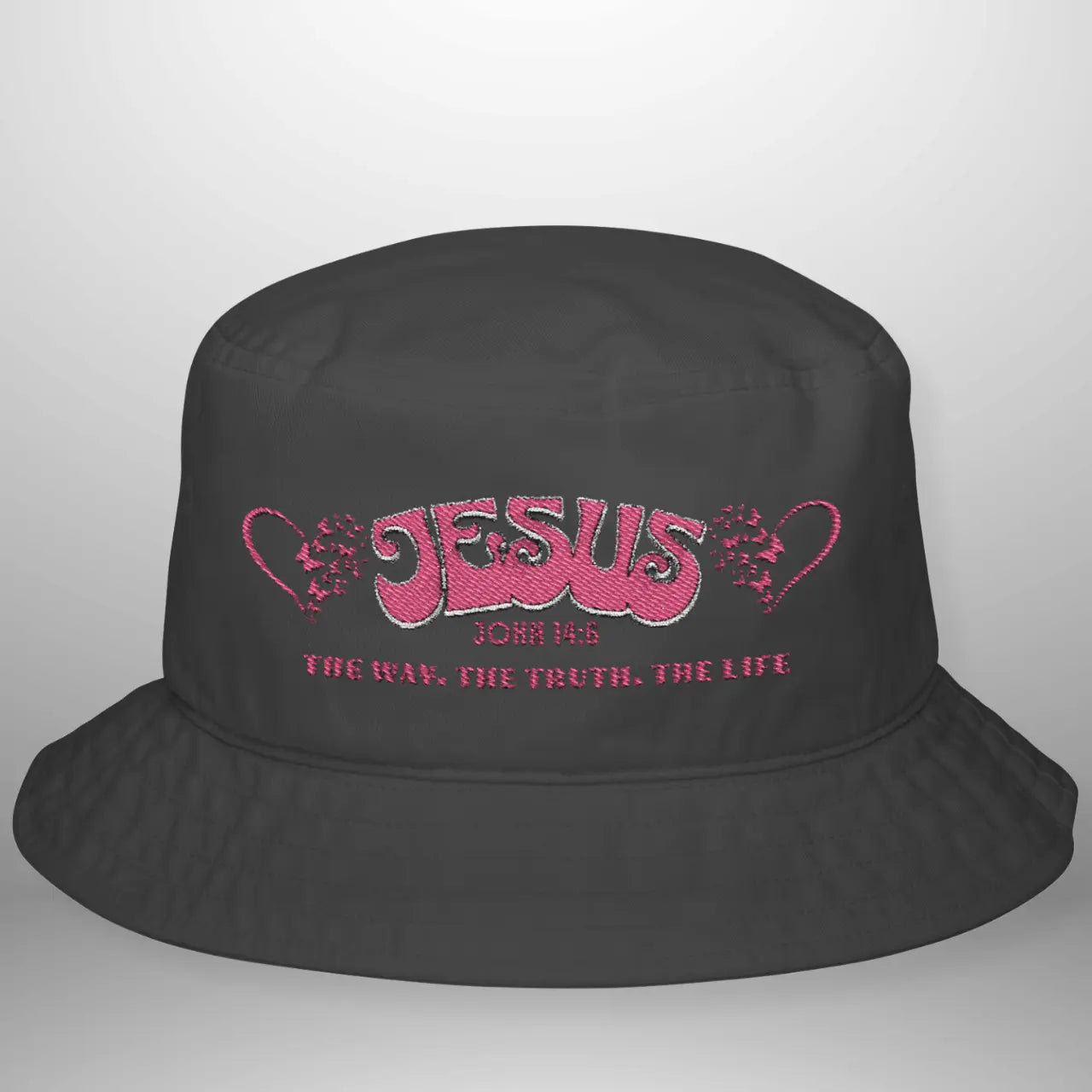 JOHN 14:6 Jesus, The Way The Truth The Life Bucket Hat | Vintage Cotton Hat Goshen & Selah Co