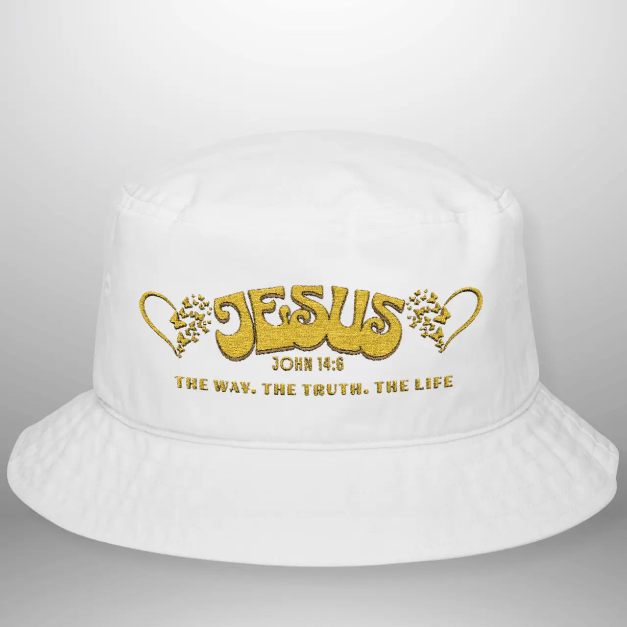 JOHN 14:6 Jesus, The Way The Truth The Life Bucket Hat | Vintage Cotton Hat Goshen & Selah Co