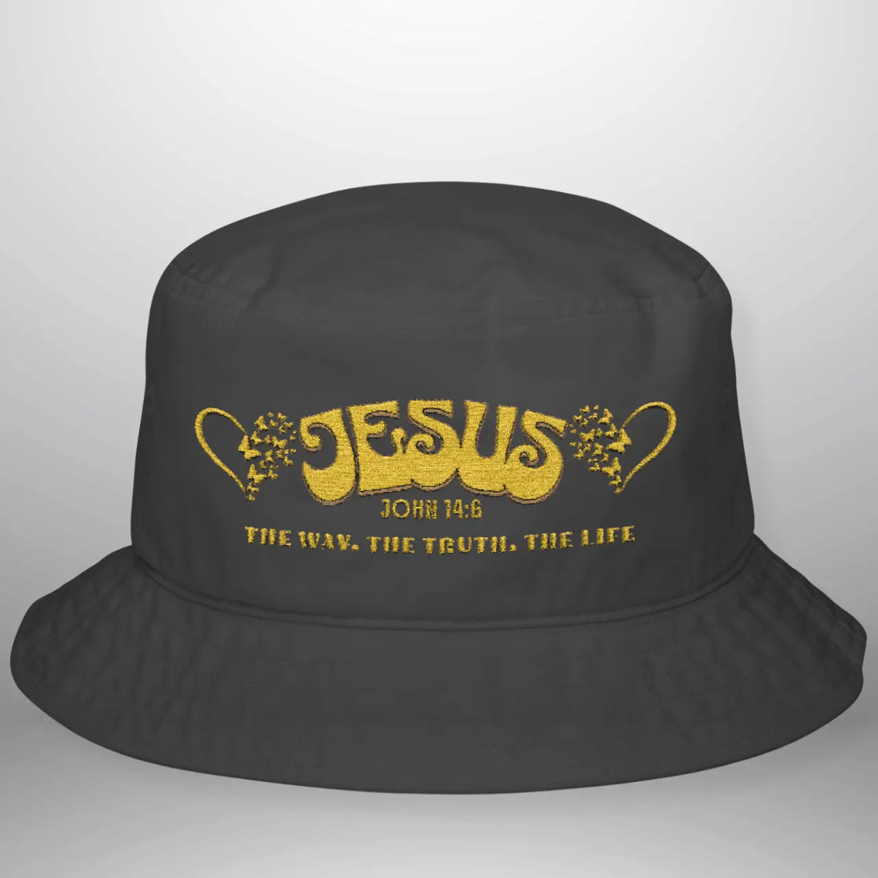 JOHN 14:6 Jesus, The Way The Truth The Life Bucket Hat | Vintage Cotton Hat Goshen & Selah Co