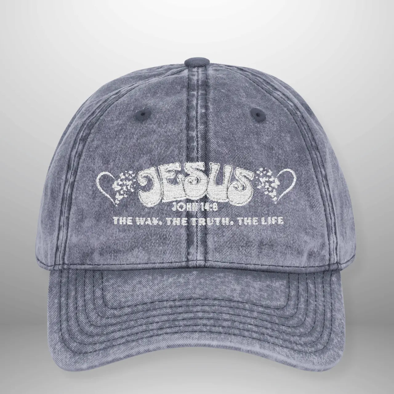 JOHN 14:6 “Jesus The Way The Truth The Life” Vintage Cap | Washed Cotton Adjustable Hat Goshen & Selah Co