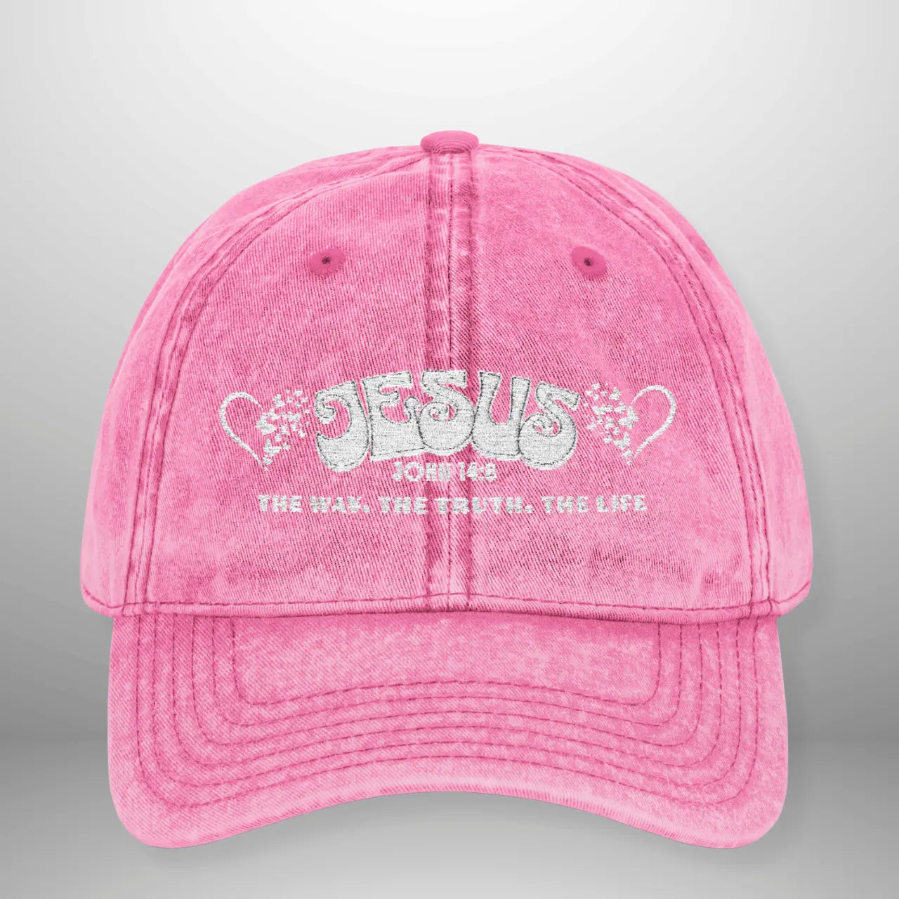 JOHN 14:6 “Jesus The Way The Truth The Life” Vintage Cap | Washed Cotton Adjustable Hat Goshen & Selah Co
