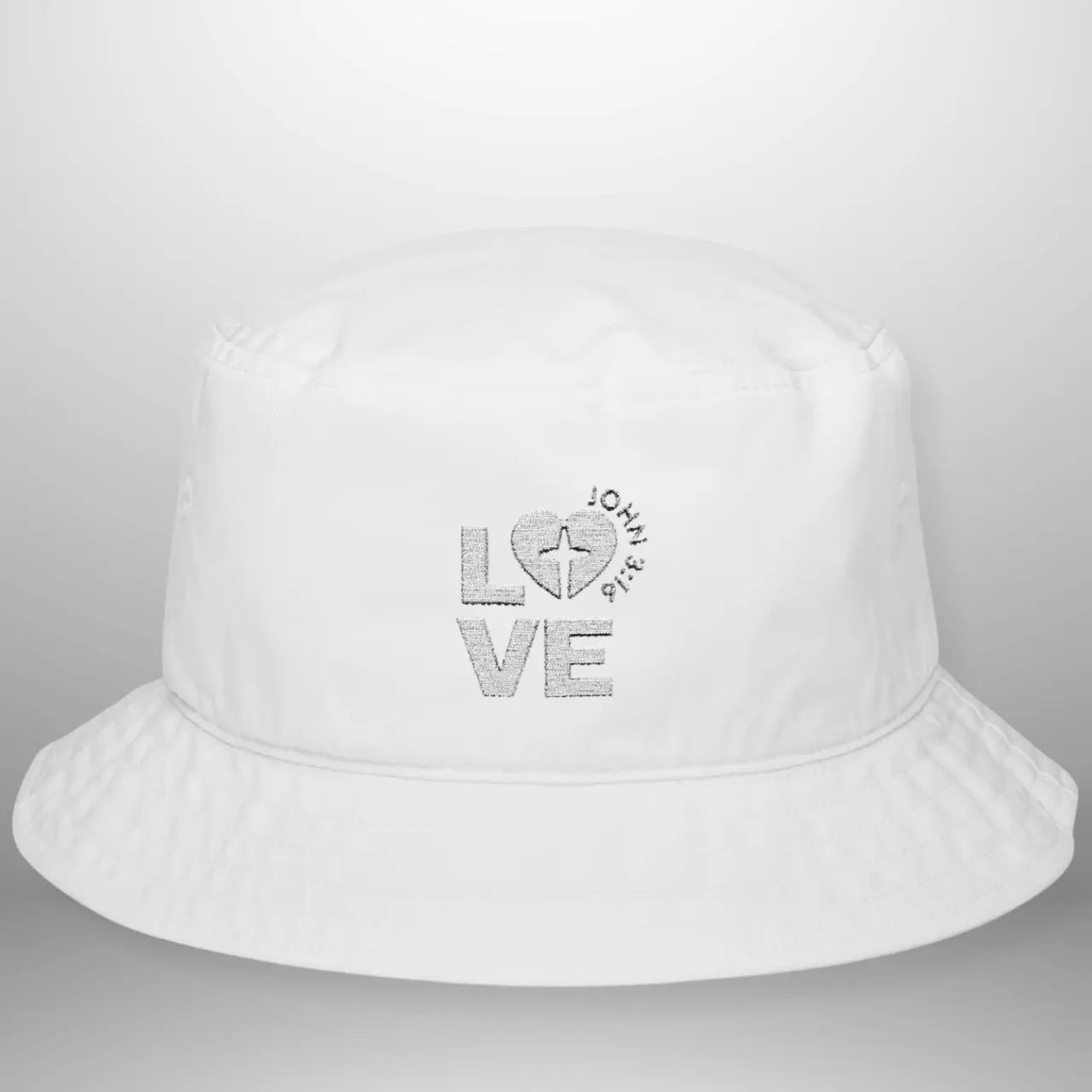 LOVE John 3:16 Bucket Hat | Vintage Cotton Everyday Hat | Faith-Inspired Headwear Goshen & Selah Co