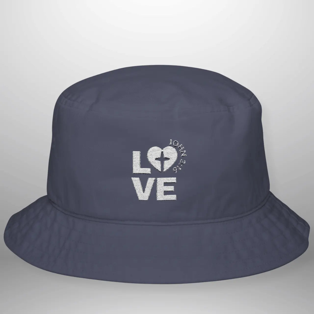 LOVE John 3:16 Bucket Hat | Vintage Cotton Everyday Hat | Faith-Inspired Headwear Goshen & Selah Co