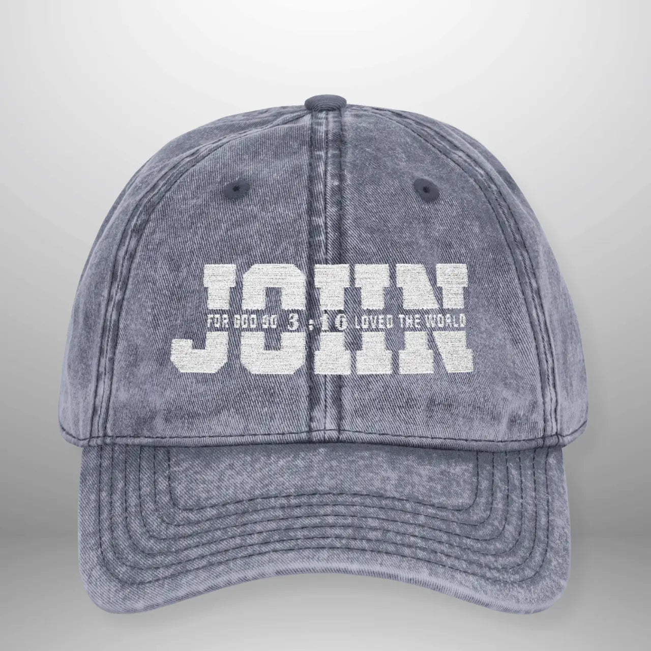 JOHN 3:16 For God So Loved the World Vintage Cap | Washed Cotton Adjustable Hat Goshen & Selah Co