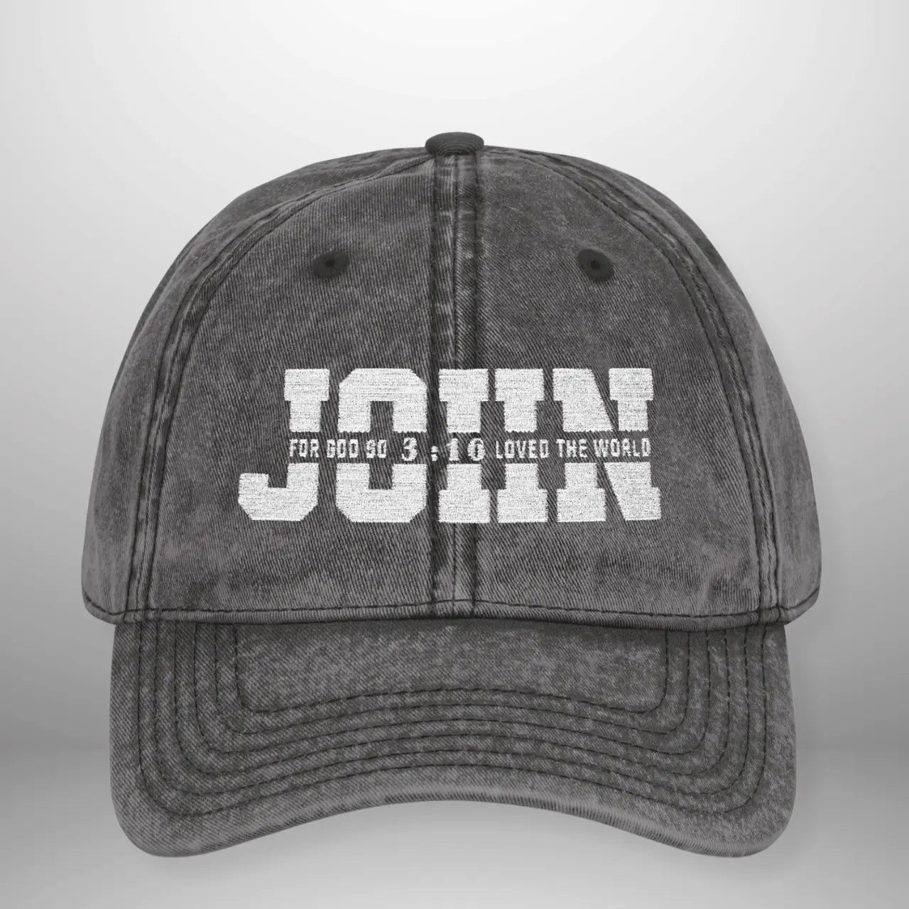 JOHN 3:16 For God So Loved the World Vintage Cap | Washed Cotton Adjustable Hat Goshen & Selah Co