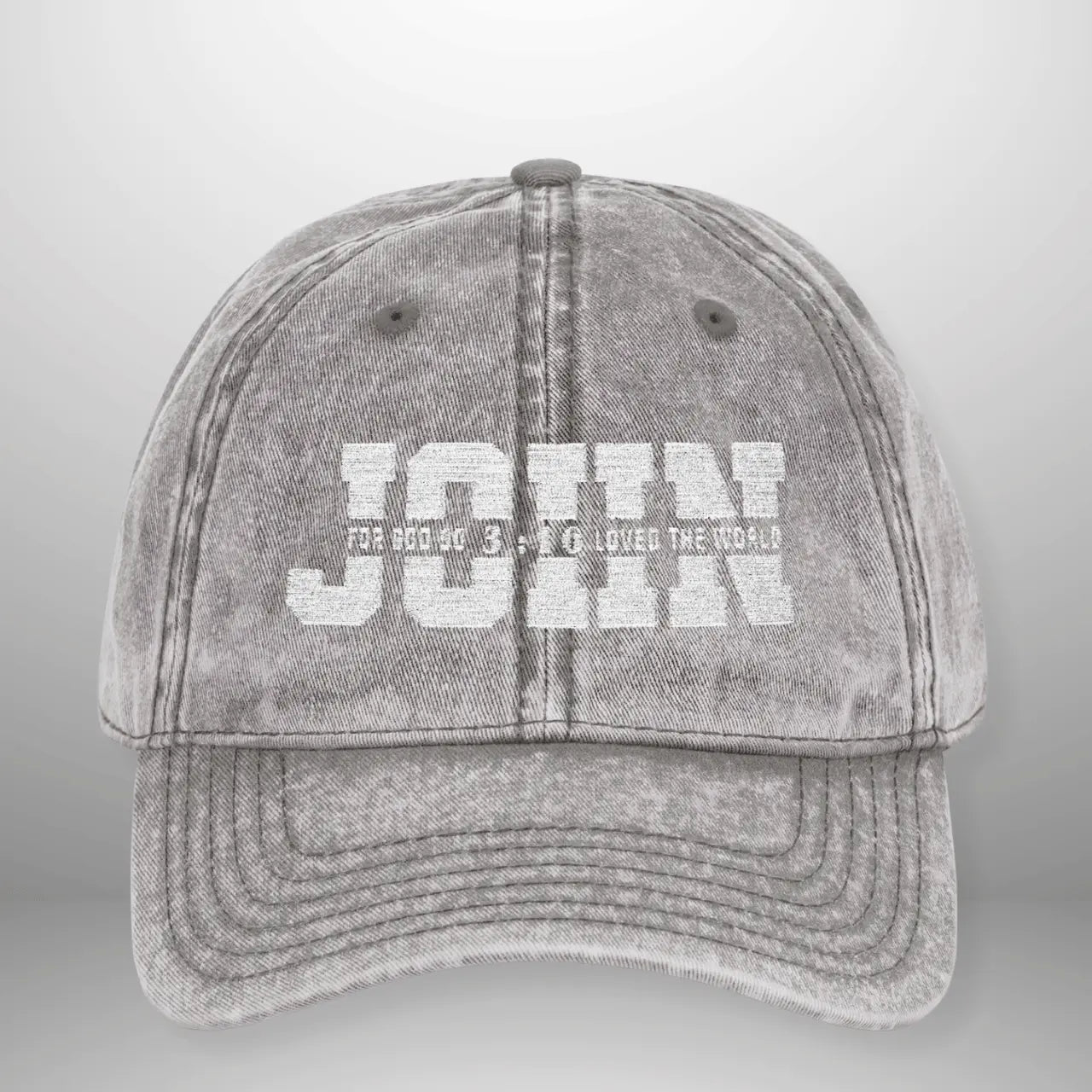 JOHN 3:16 For God So Loved the World Vintage Cap | Washed Cotton Adjustable Hat Goshen & Selah Co