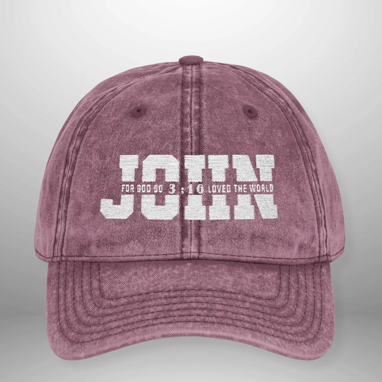 JOHN 3:16 For God So Loved the World Vintage Cap | Washed Cotton Adjustable Hat Goshen & Selah Co