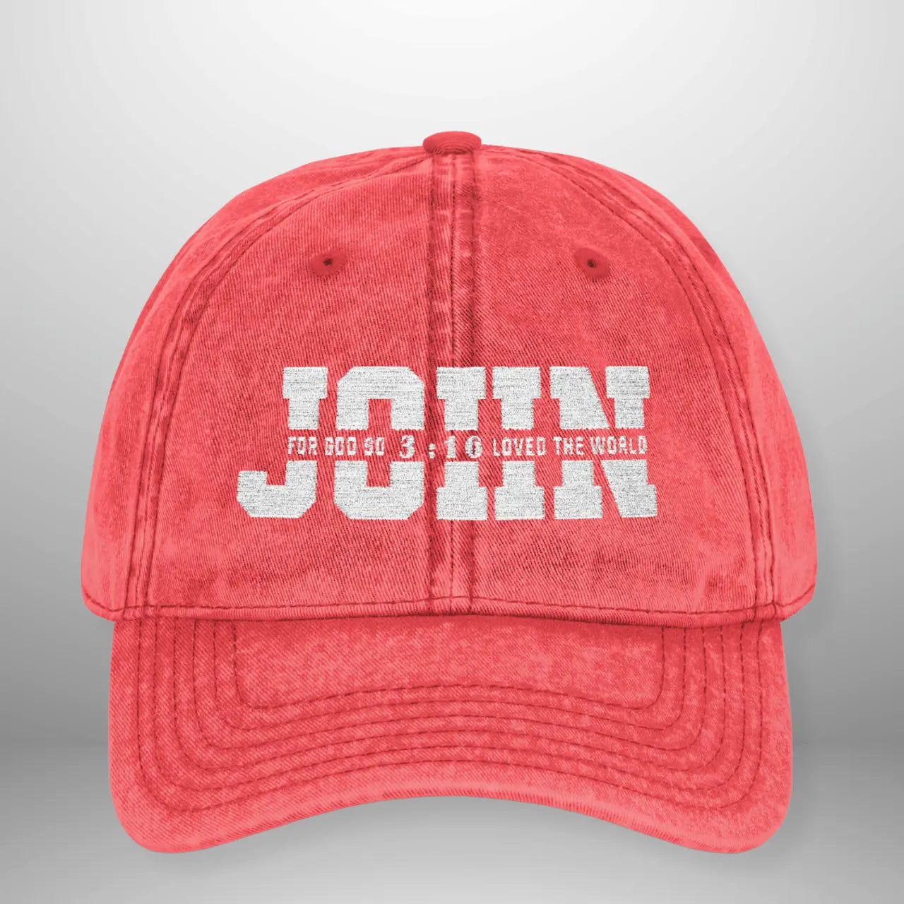 JOHN 3:16 For God So Loved the World Vintage Cap | Washed Cotton Adjustable Hat Goshen & Selah Co