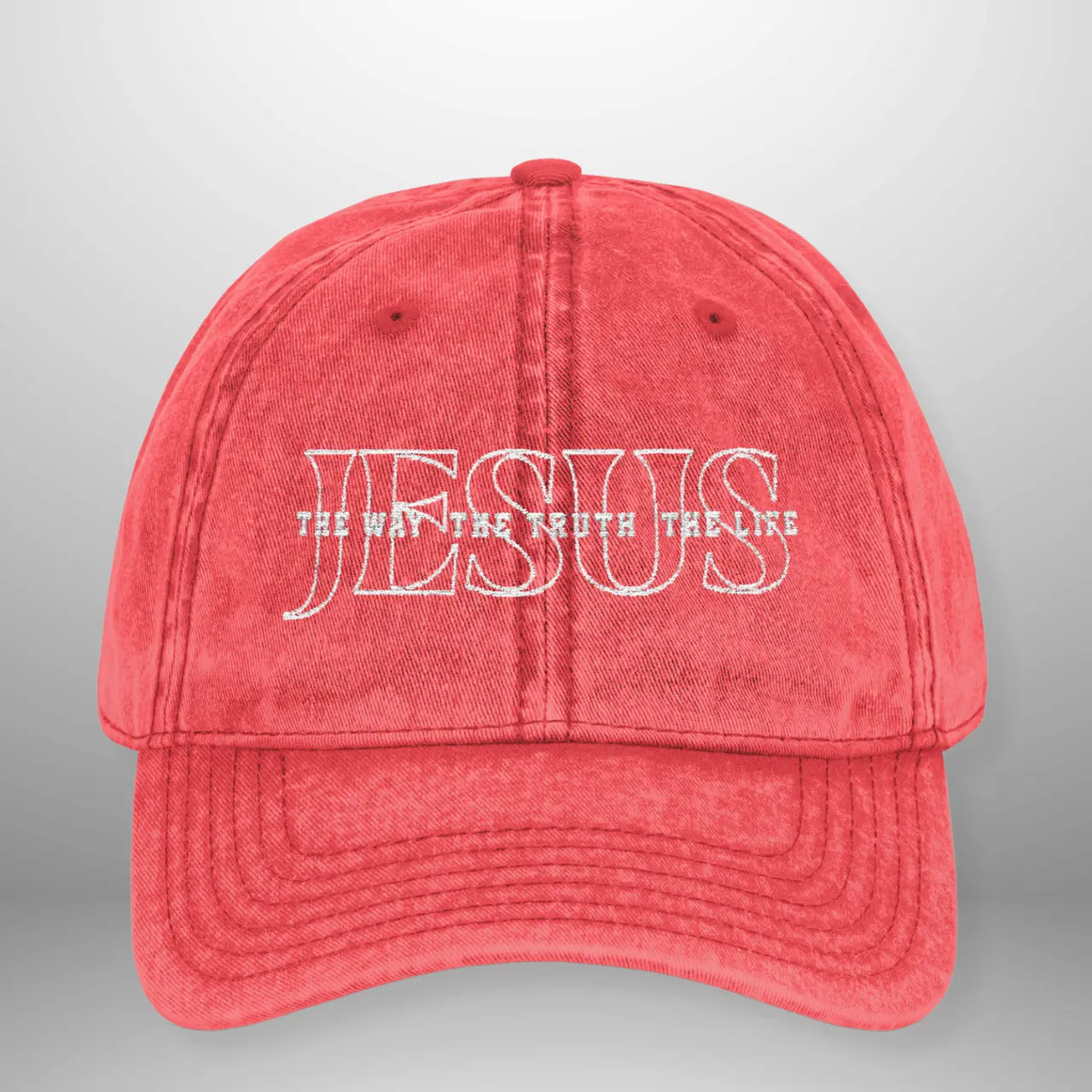 Jesus The Way The Truth The Life Vintage Cap | Washed Cotton Adjustable Hat Goshen & Selah Co