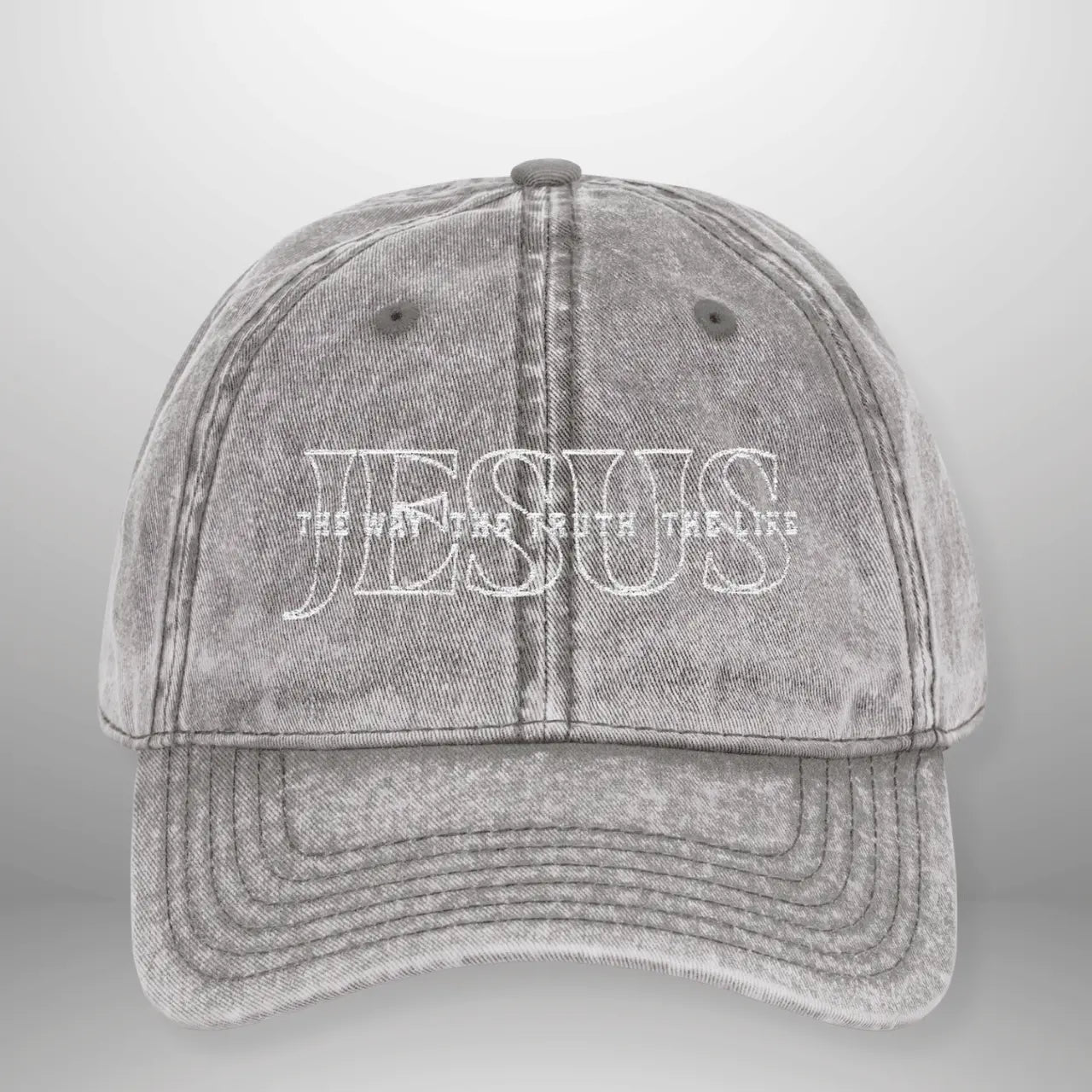 Jesus The Way The Truth The Life Vintage Cap | Washed Cotton Adjustable Hat Goshen & Selah Co